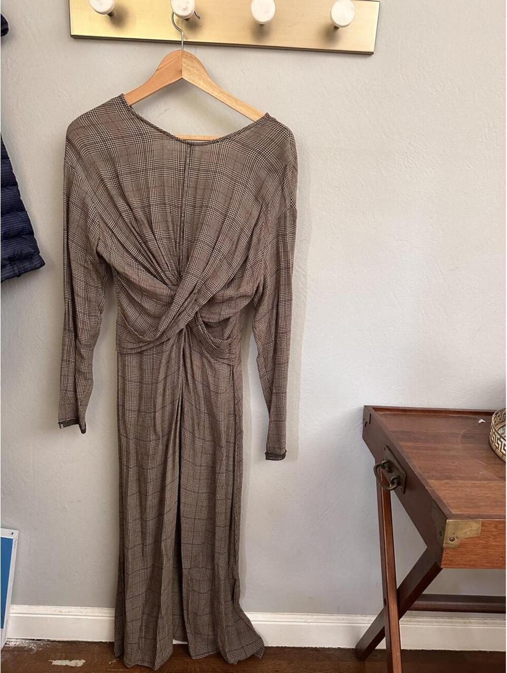 Women's Brown and Tan Dress